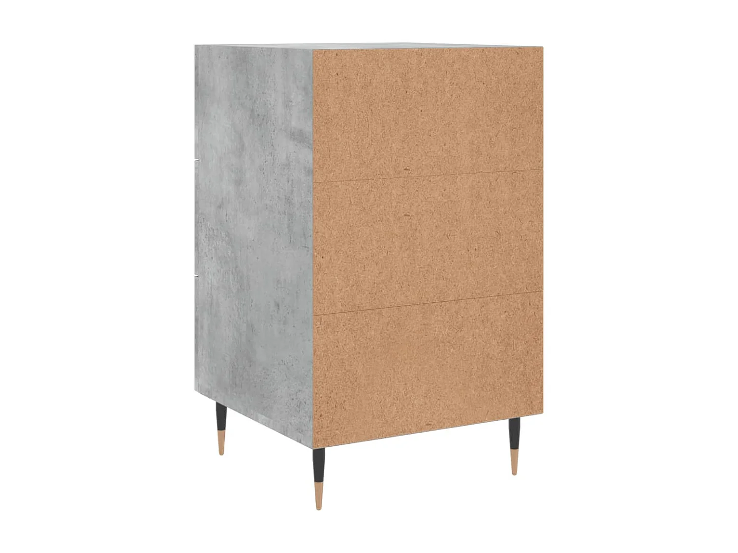 Nachtkastje 40x40x66 cm bewerkt hout betongrijs