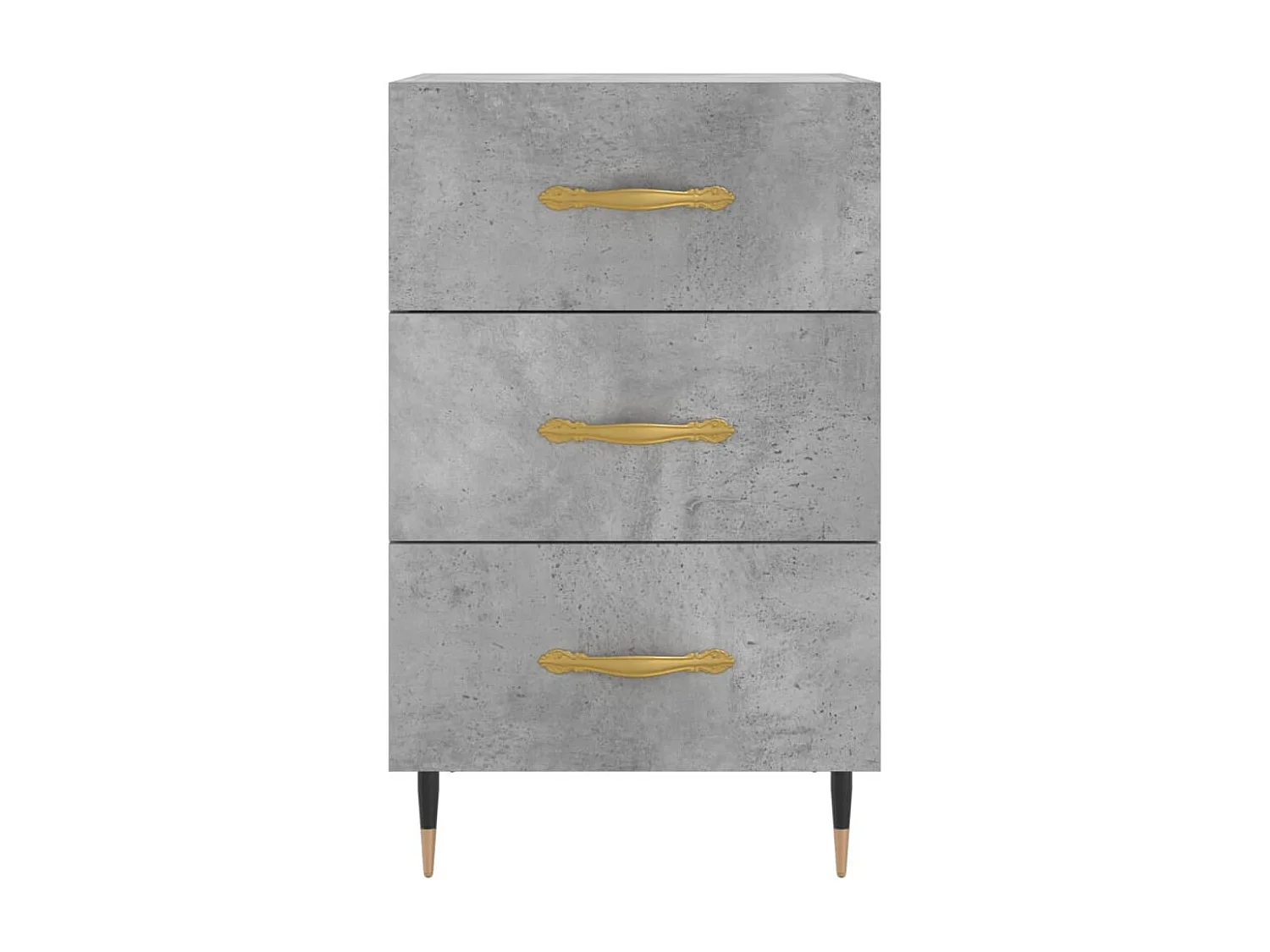 Table de chevet gris béton 40x40x66 cm bois d'ingénierie