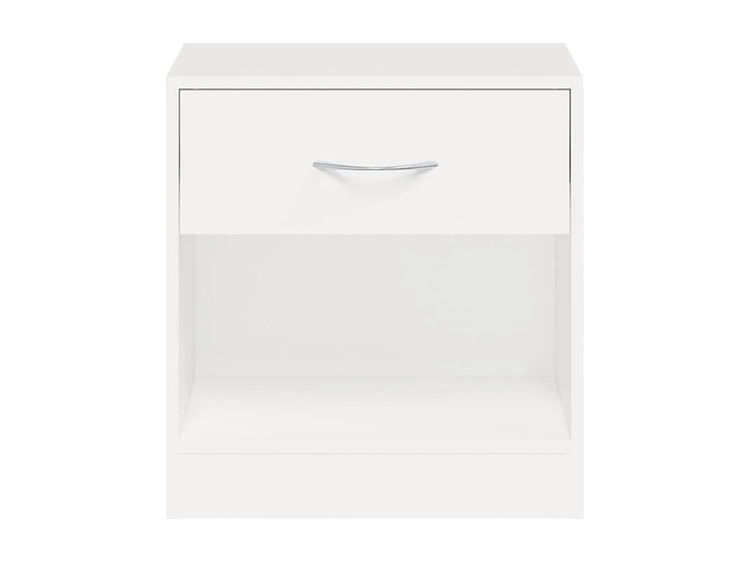 Table de chevet 2 pièces avec tiroir Blanc