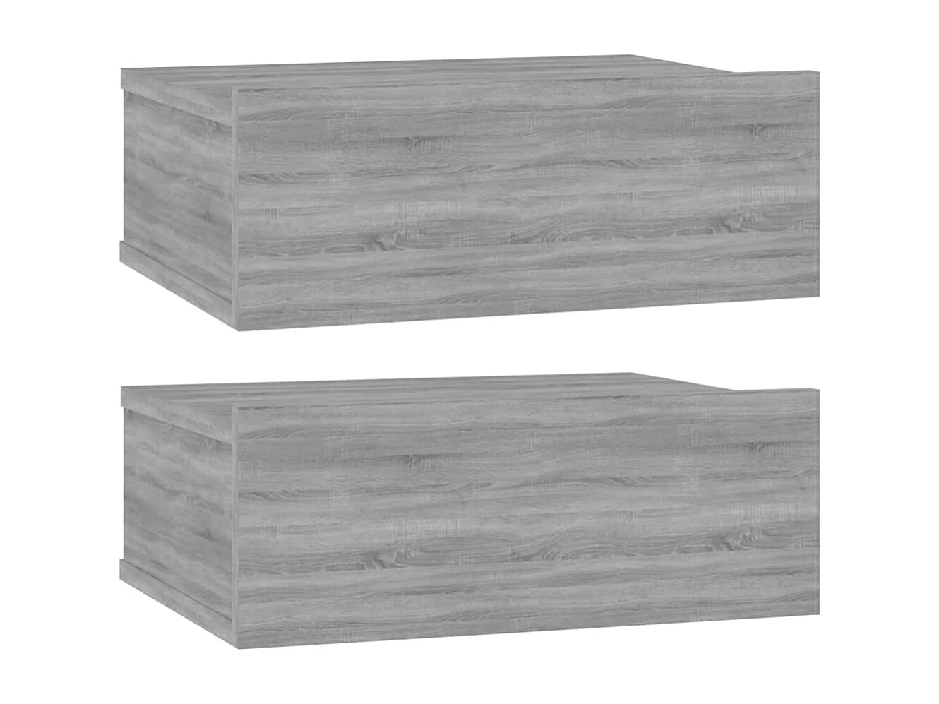 Tables de chevet flottantes 2 pièces Sonoma gris 40x30x15 cm