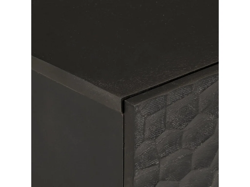 Mesa de cabeceira 50x33x60 cm madeira de mangueira maciça preto