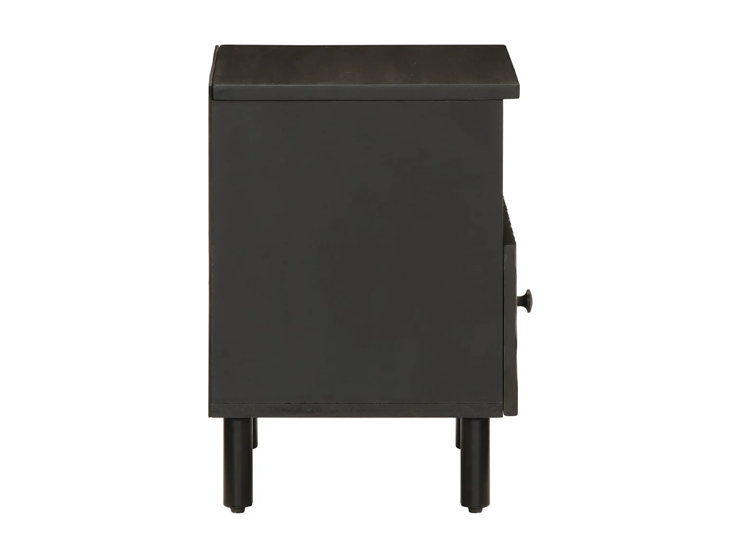 Tables de chevet 2 pièces noir 40x33x46 cm bois de manguier solide