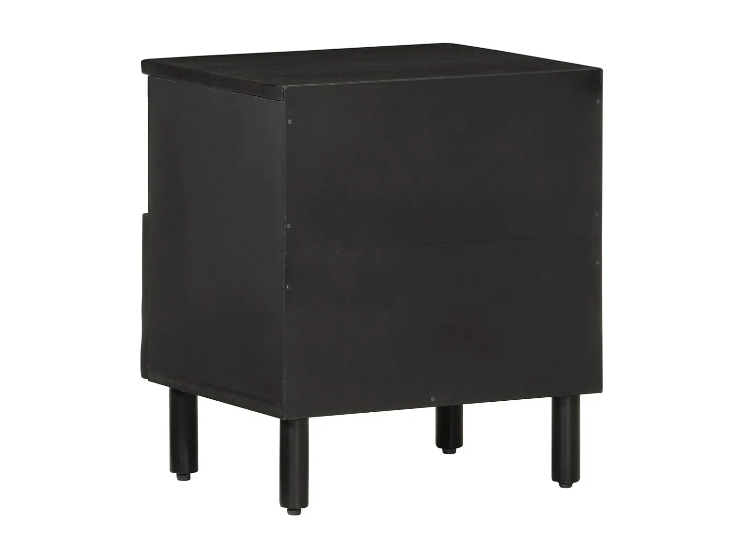 Tables de chevet 2 pièces noir 40x33x46 cm bois de manguier solide