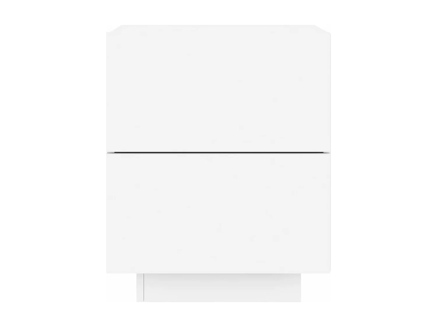 Armoire de chevet avec lumières LED blanc bois d'ingénierie