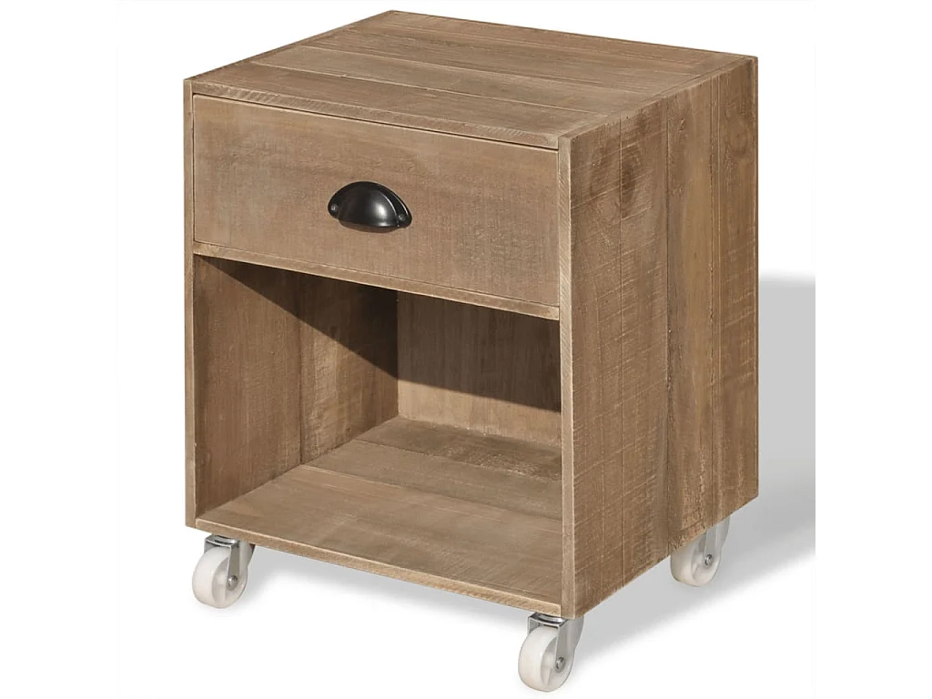 Nachtkastje massief hout bruin