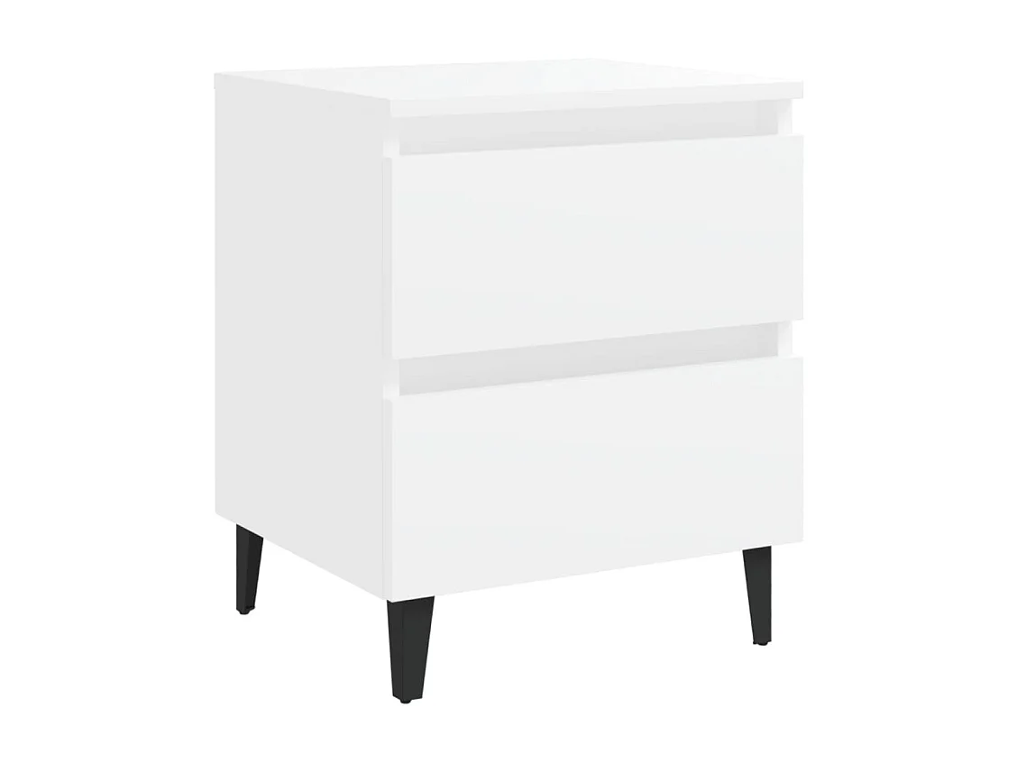 Tables de chevet 2 pièces Blanc 40x35x50 cm Aggloméré