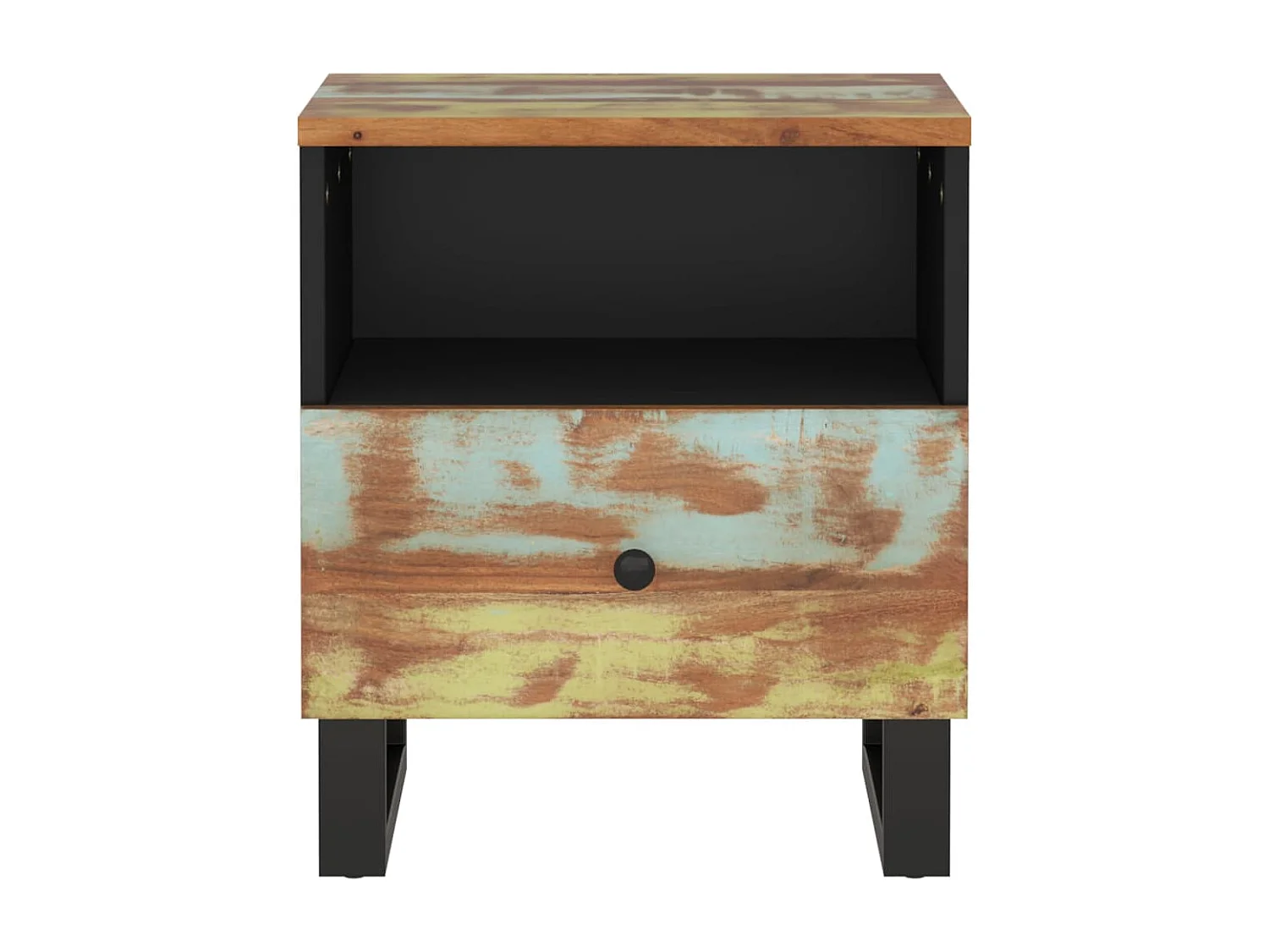 Tables de chevet 2 pièces Bois de récupération et d'ingénierie