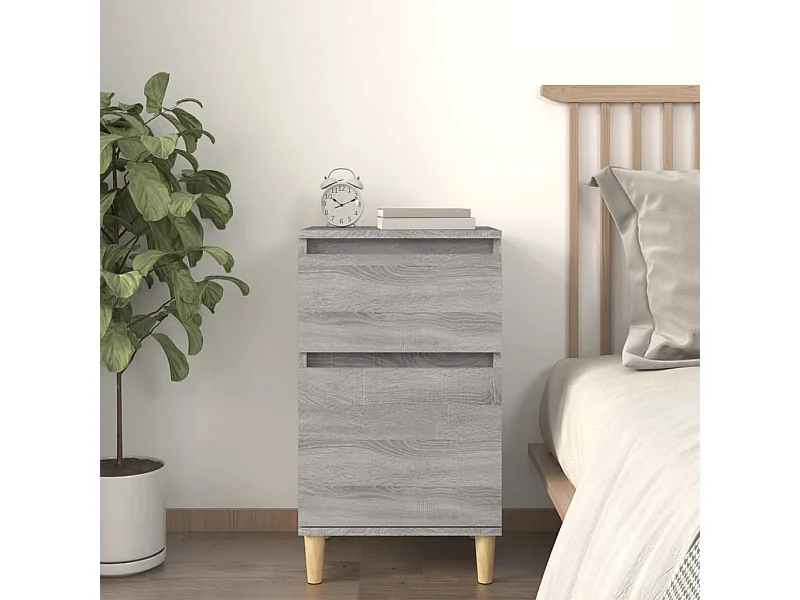 Mesa de cabeceira 40x35x70 cm cinzento sonoma