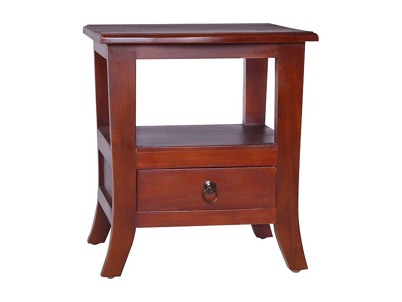 Table de chevet Marron classique Bois d'acajou massif