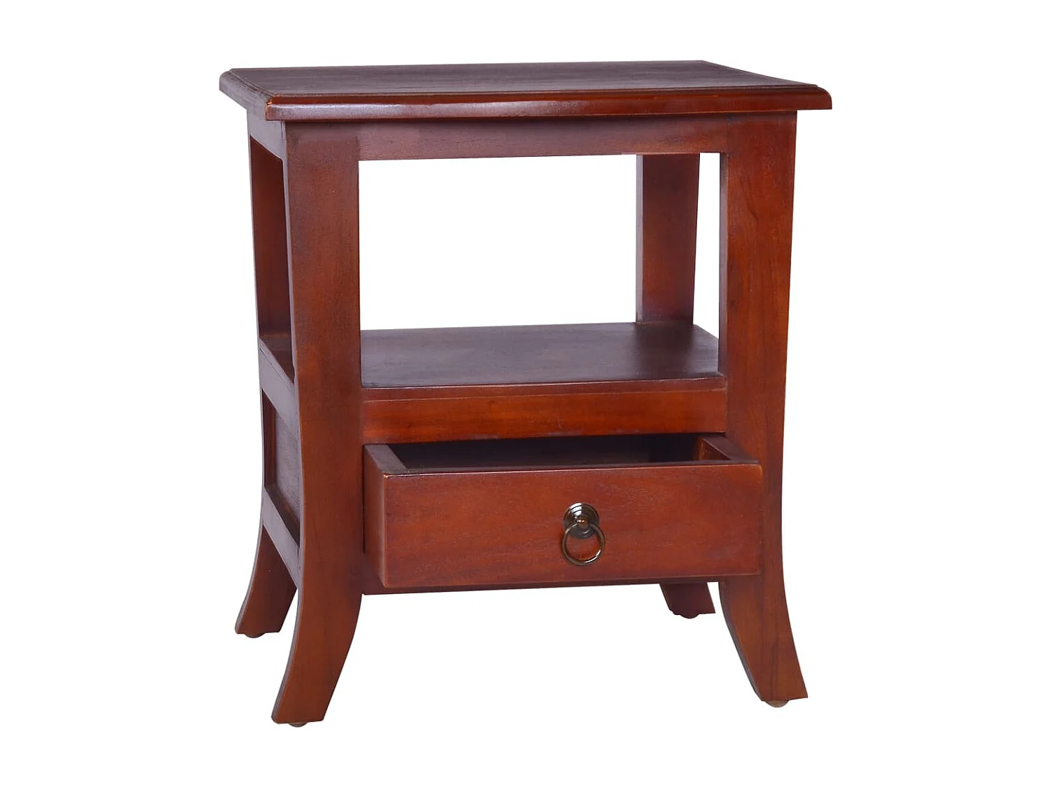 Table de chevet Marron classique Bois d'acajou massif