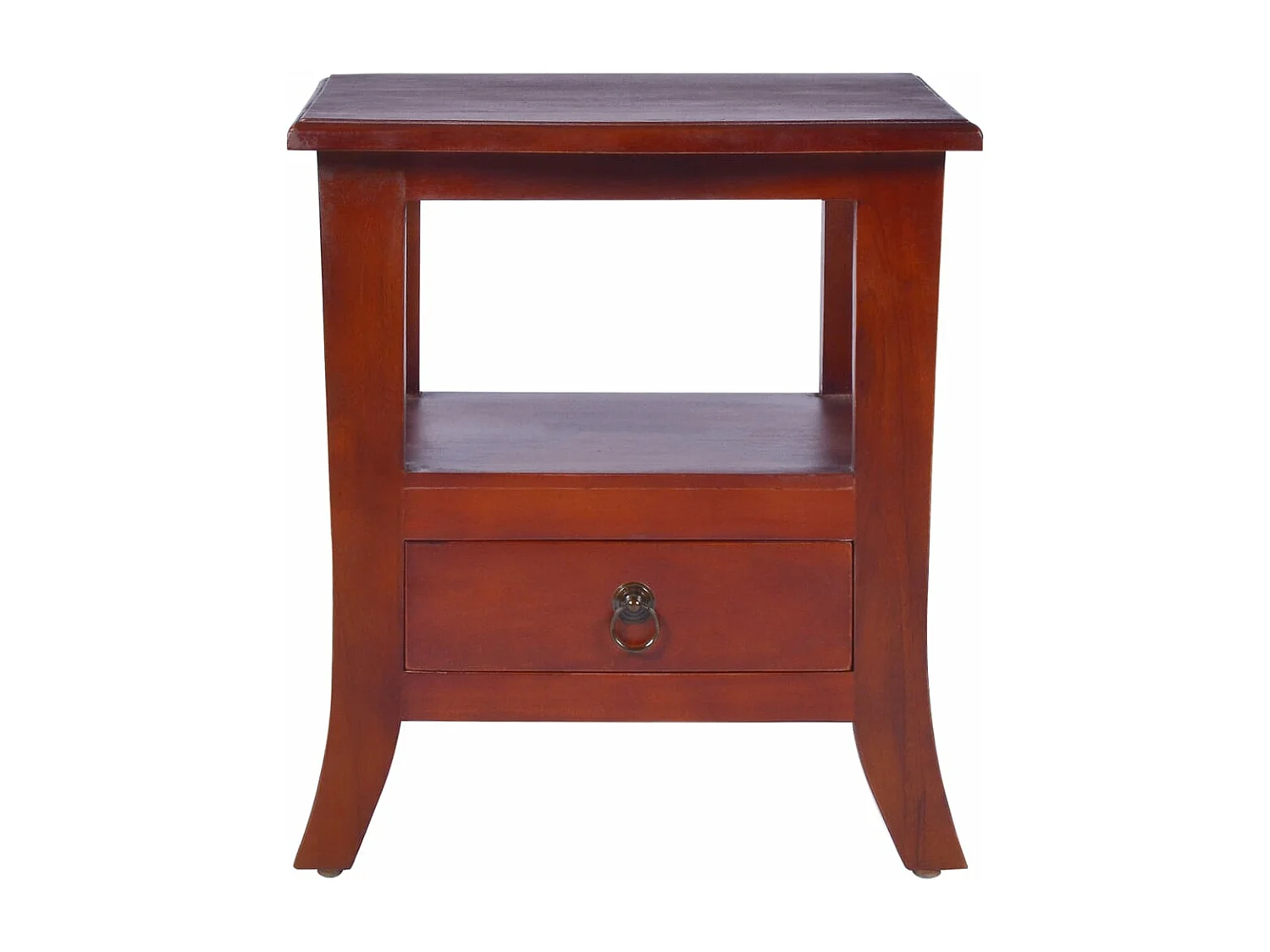 Table de chevet Marron classique Bois d'acajou massif