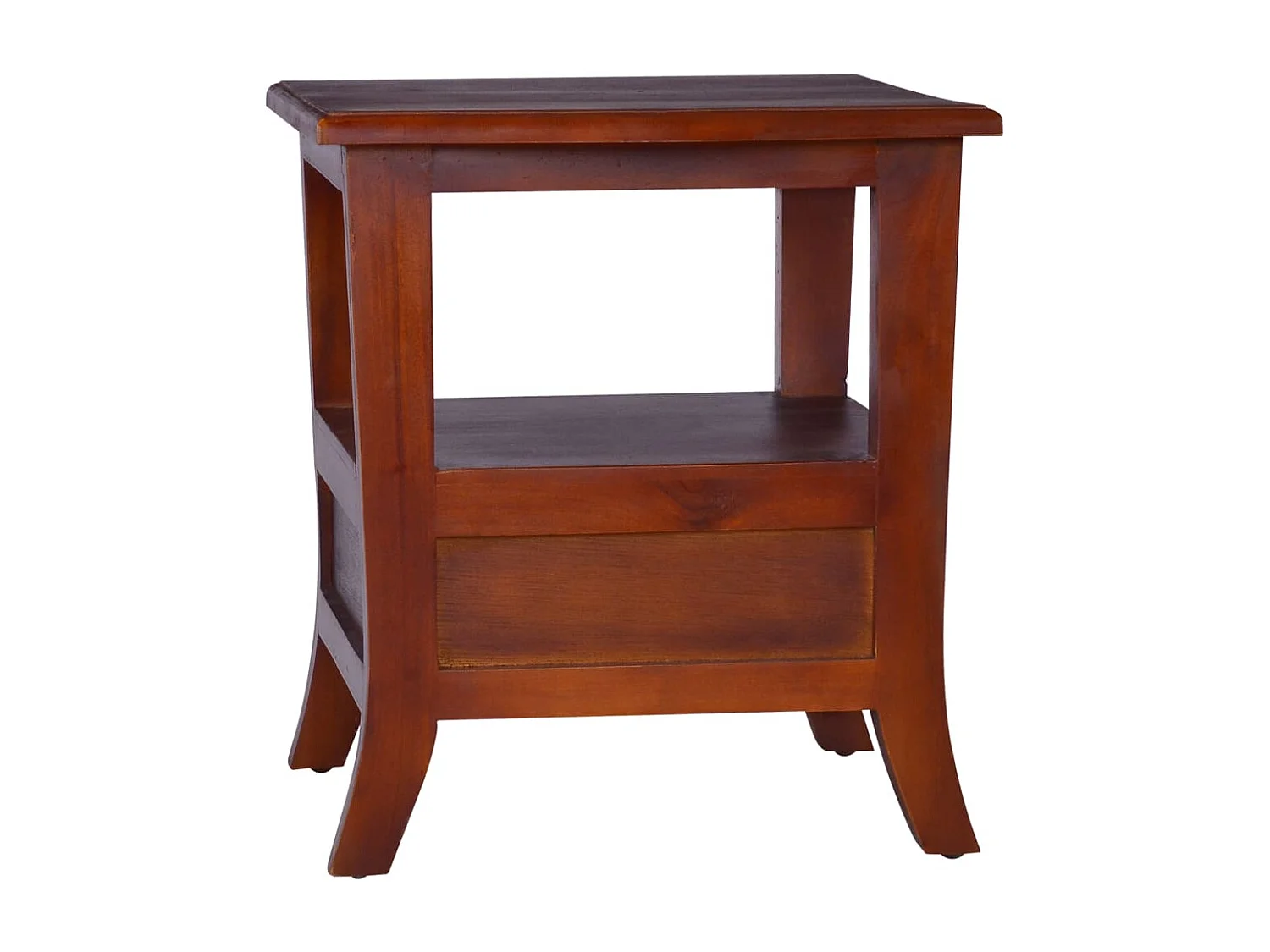 Table de chevet Marron classique Bois d'acajou massif