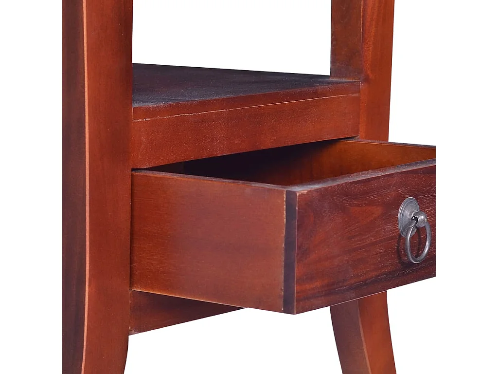 Table de chevet Marron classique Bois d'acajou massif