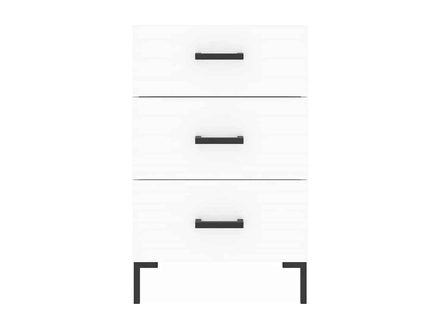 Table de chevet blanc 40x40x66 cm bois d'ingénierie