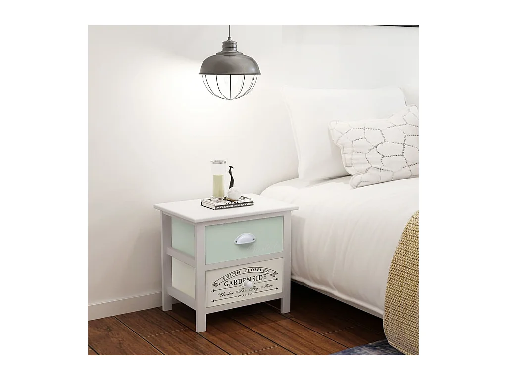 Table de chevet en style français 2 pièces Bois