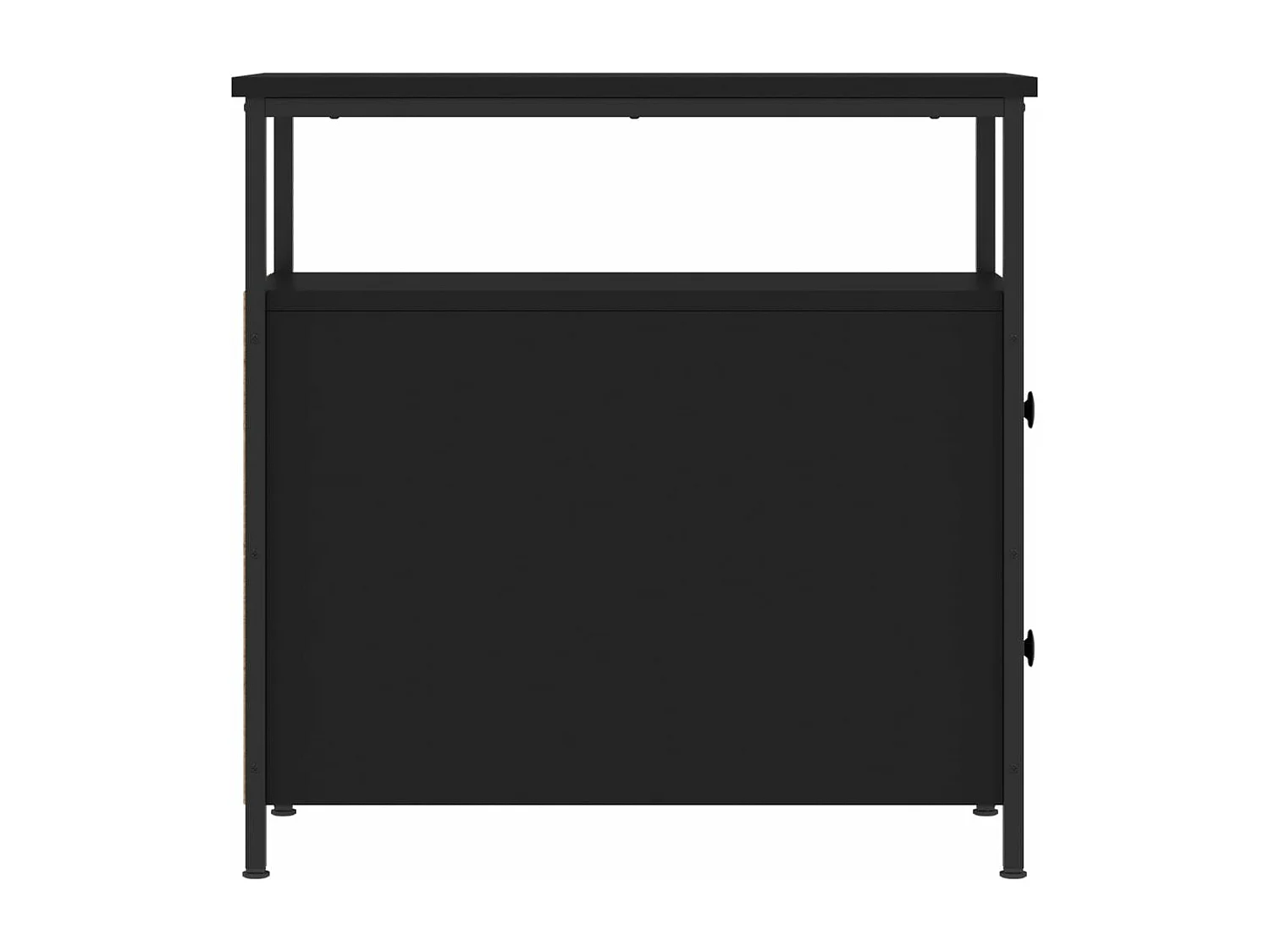 Table de chevet noir 30x60x60 cm bois d’ingénierie