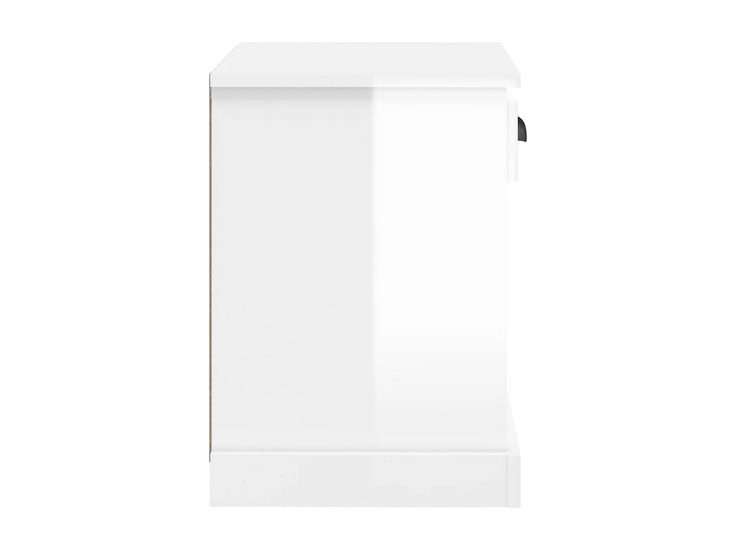 Table de chevet blanc brillant 43x36x50 cm