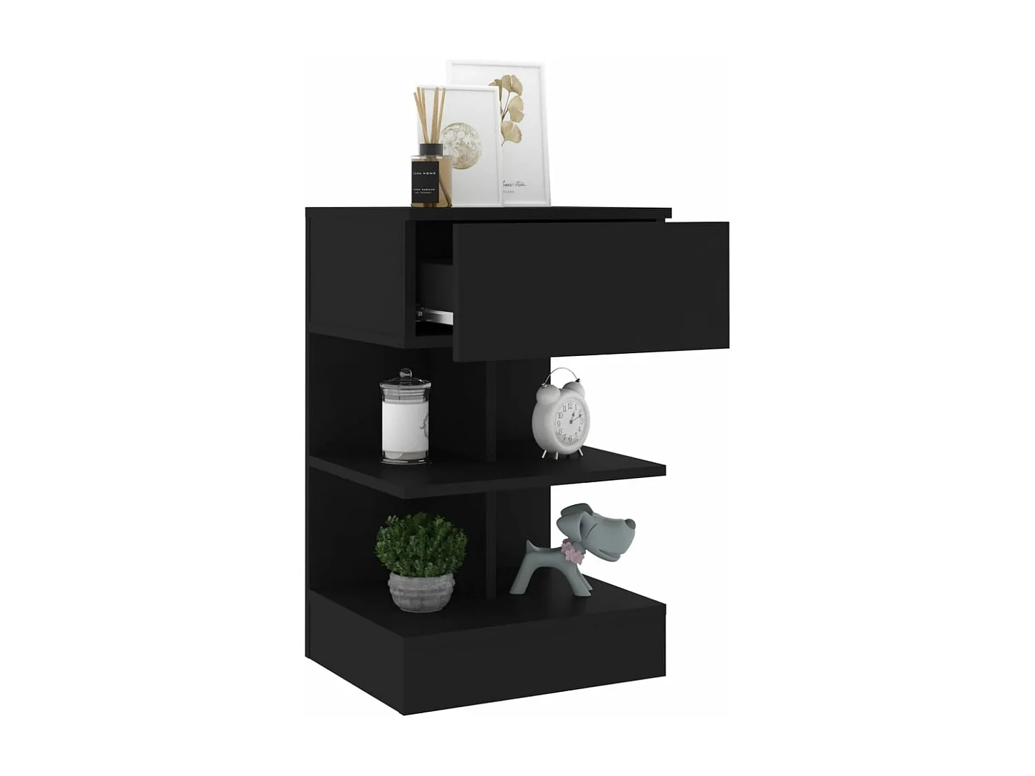 Tables de chevet 2 pièces Noir 40x35x65 cm