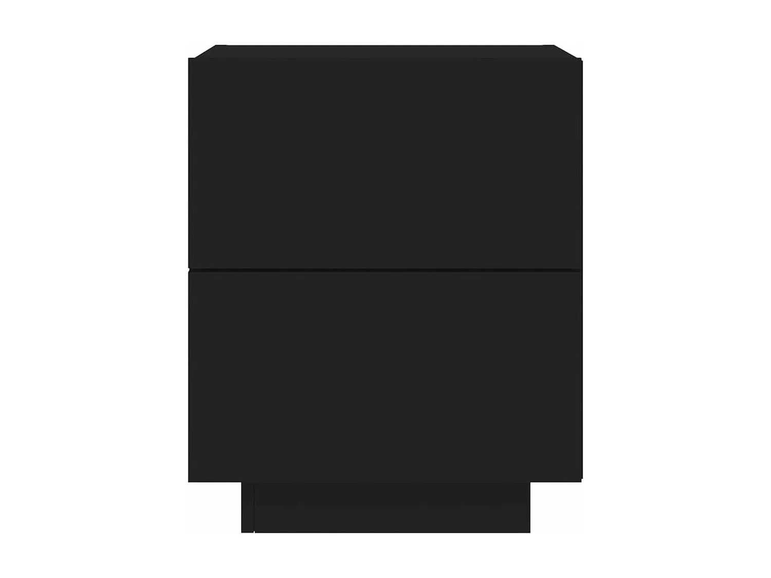 Armoire de chevet avec lumières LED noir bois d'ingénierie