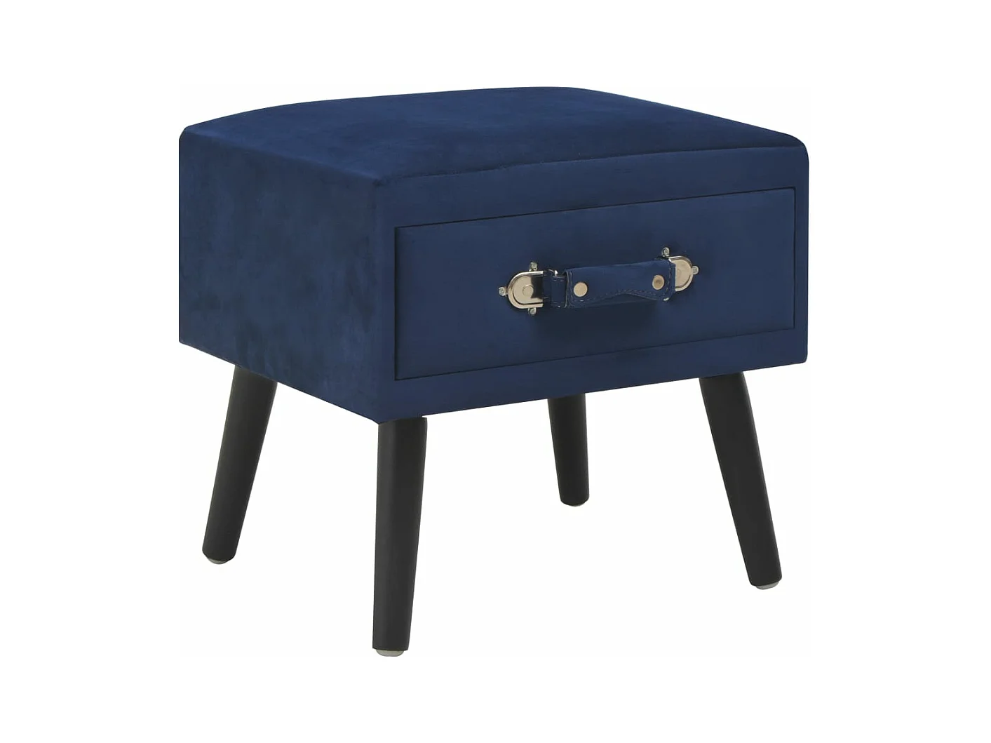 Table de chevet Bleu 40x35x40 cm Velours