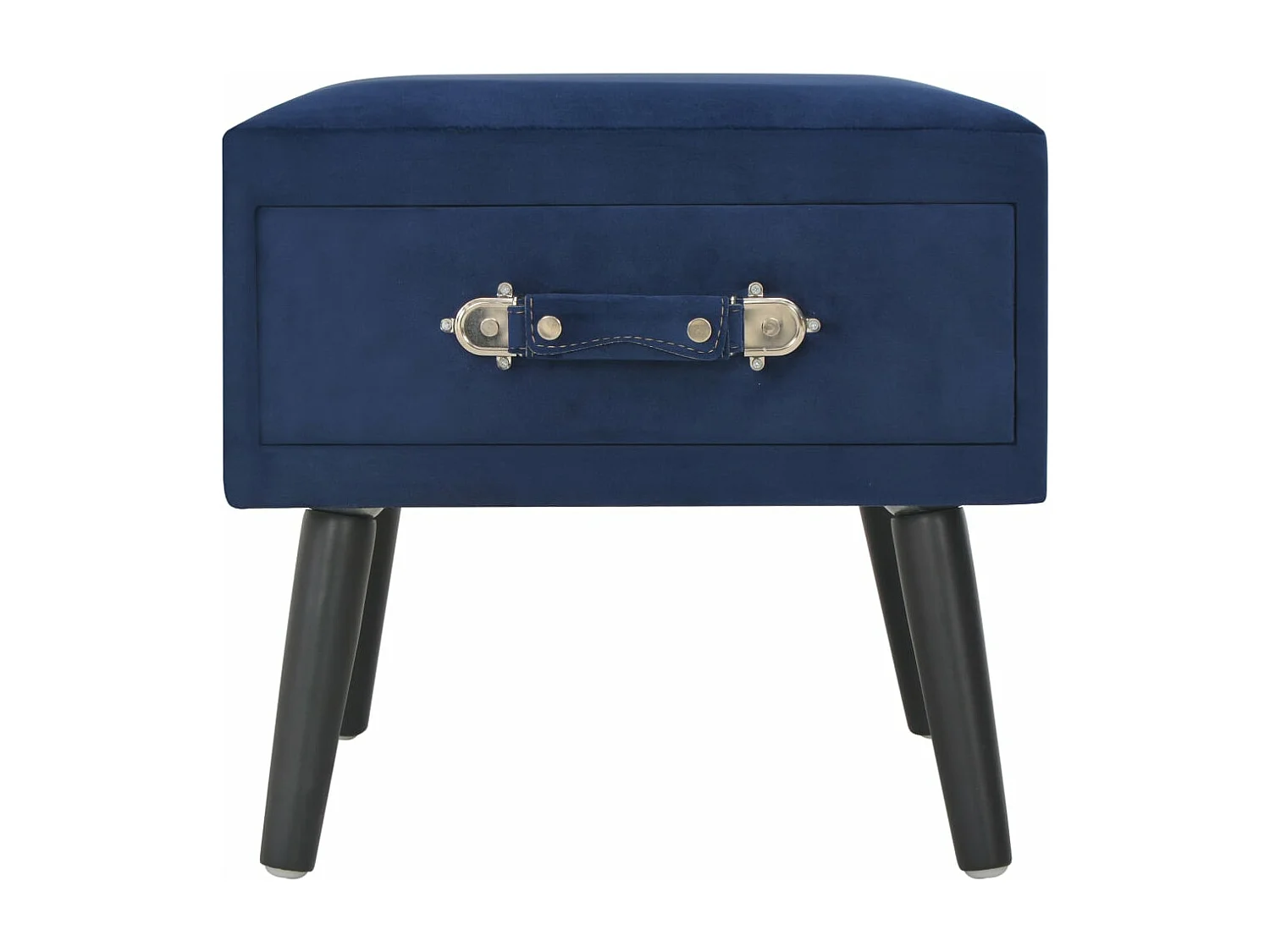 Table de chevet Bleu 40x35x40 cm Velours