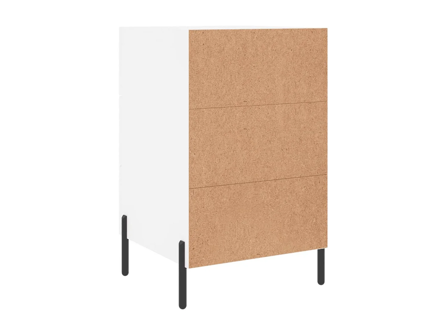 Table de chevet blanc 40x40x66 cm bois d'ingénierie