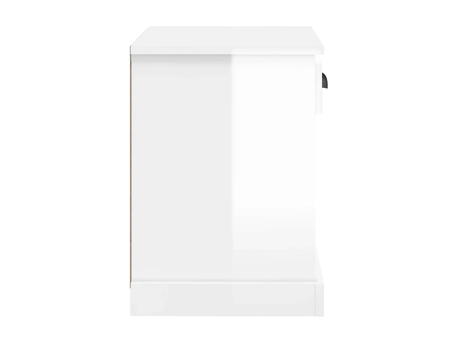 Tables de chevet 2 pièces blanc brillant 43x36x50 cm