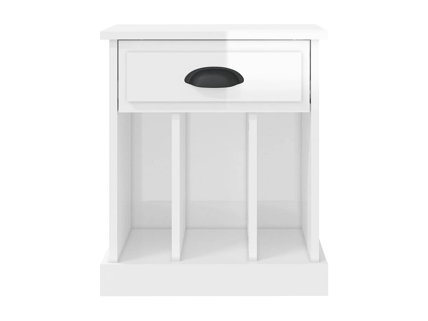 Tables de chevet 2 pièces blanc brillant 43x36x50 cm