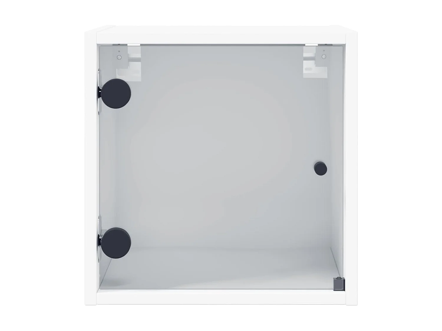 Nachtkastjes met glazen deuren 2 st 35x37x35 cm wit