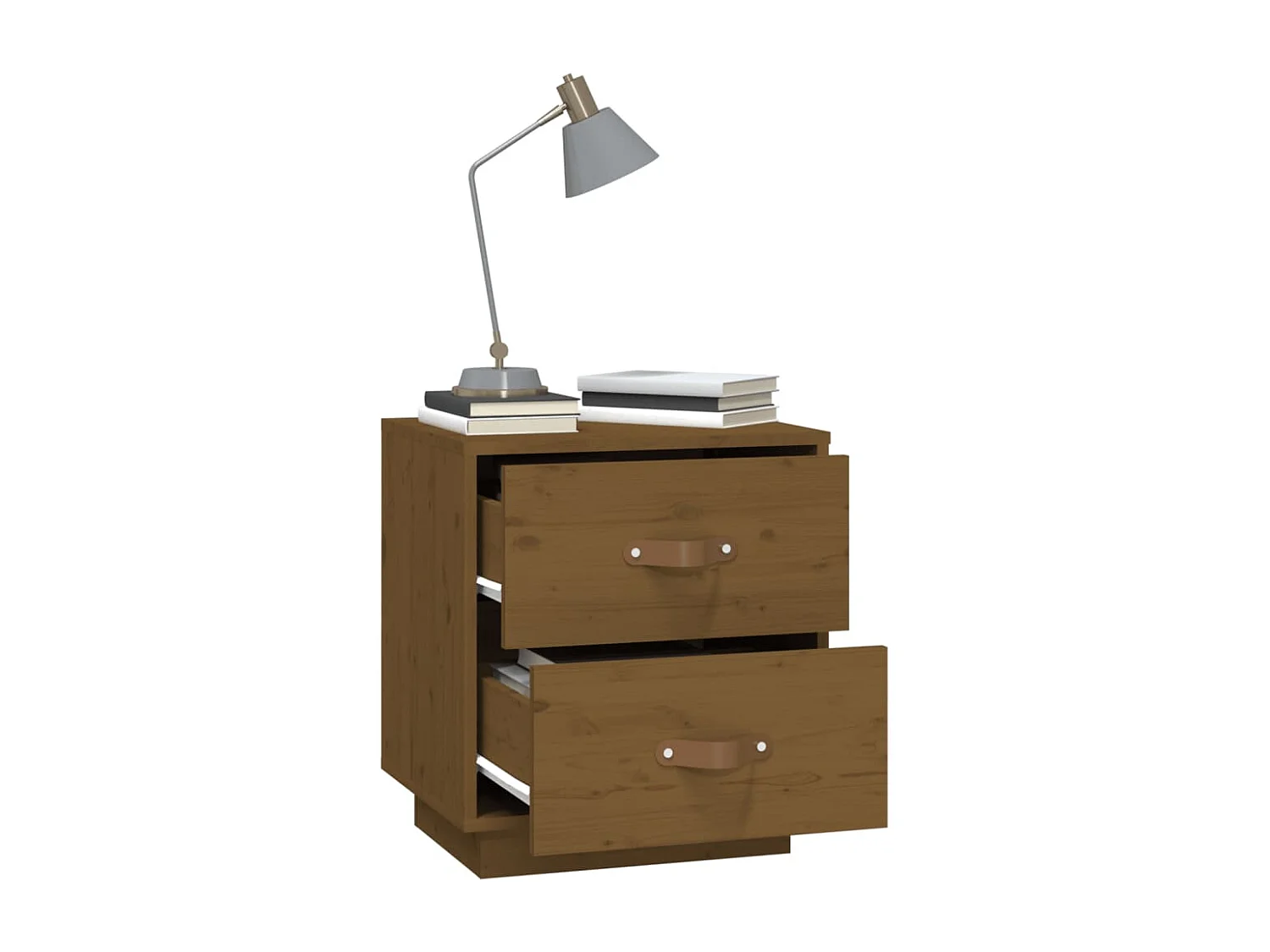 Table de chevet Marron miel 40x34x45 cm Bois de pin massif