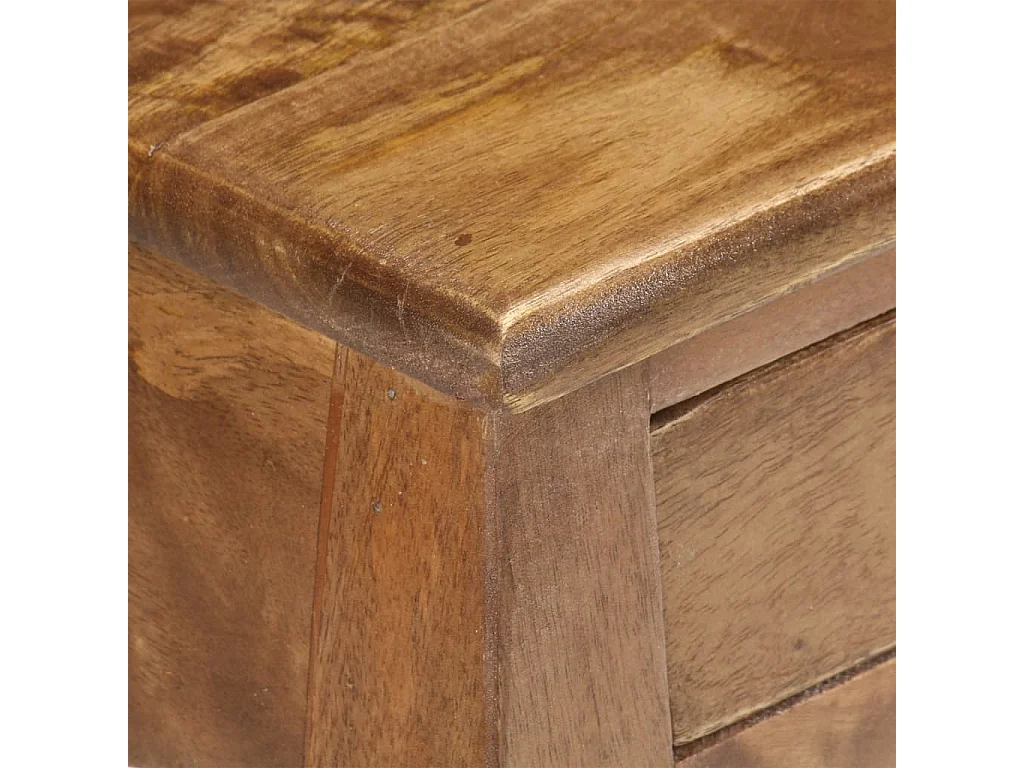 Mesita de noche de madera maciza de mango 28x28x46 cm