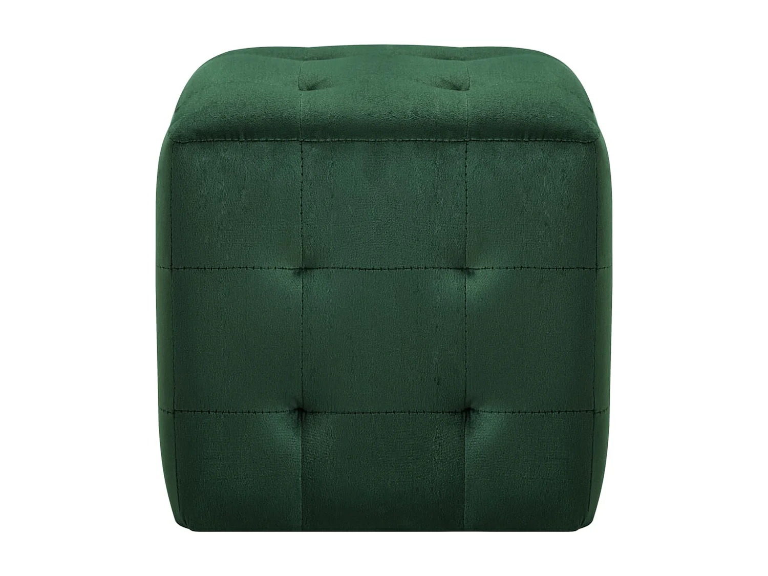 2 pièces Tables de chevet Vert 30x30x30 cm Tissu velours