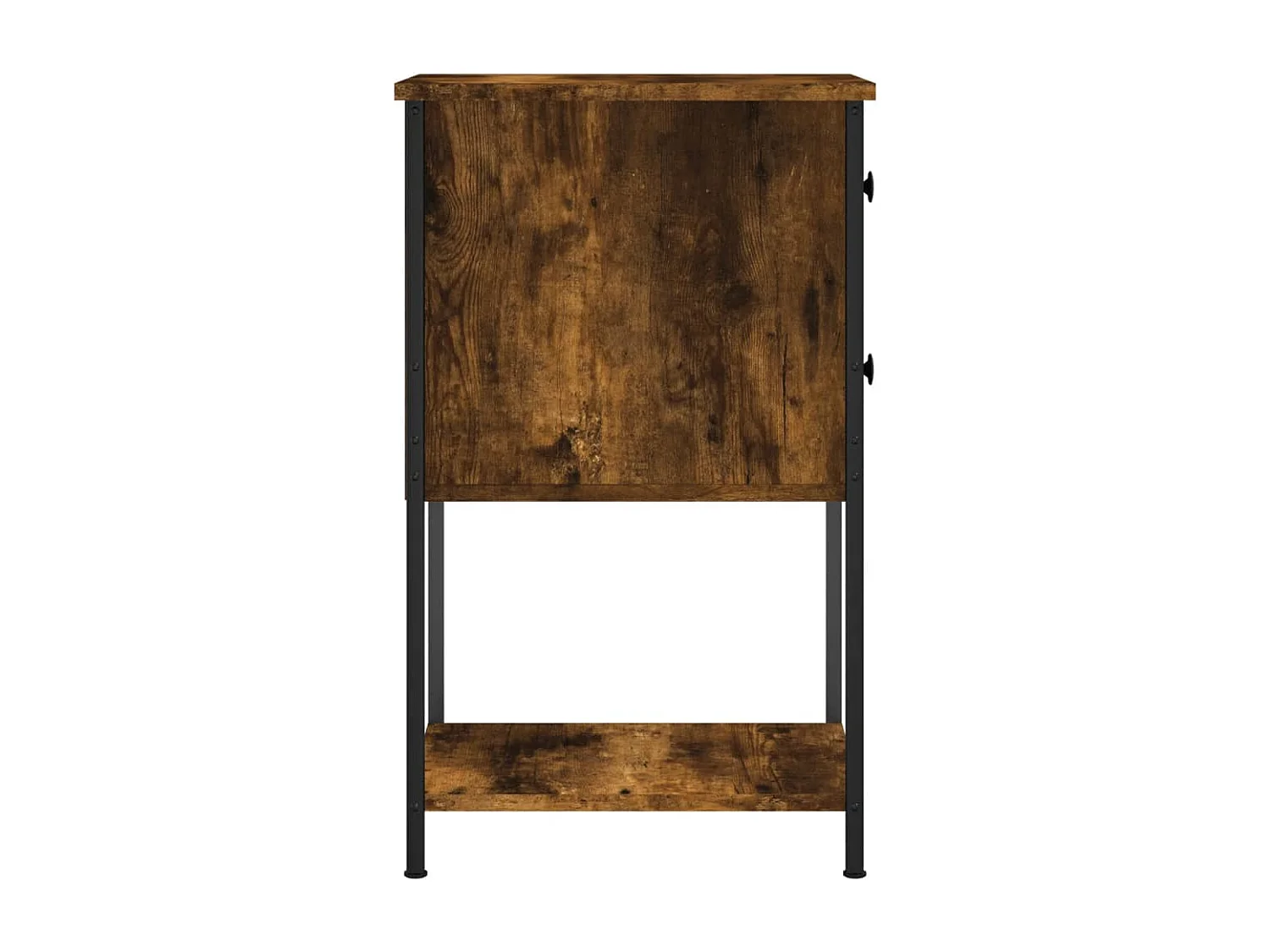 Tables de chevet 2 pièces chêne fumé 32x42x70 cm bois d'ingénierie