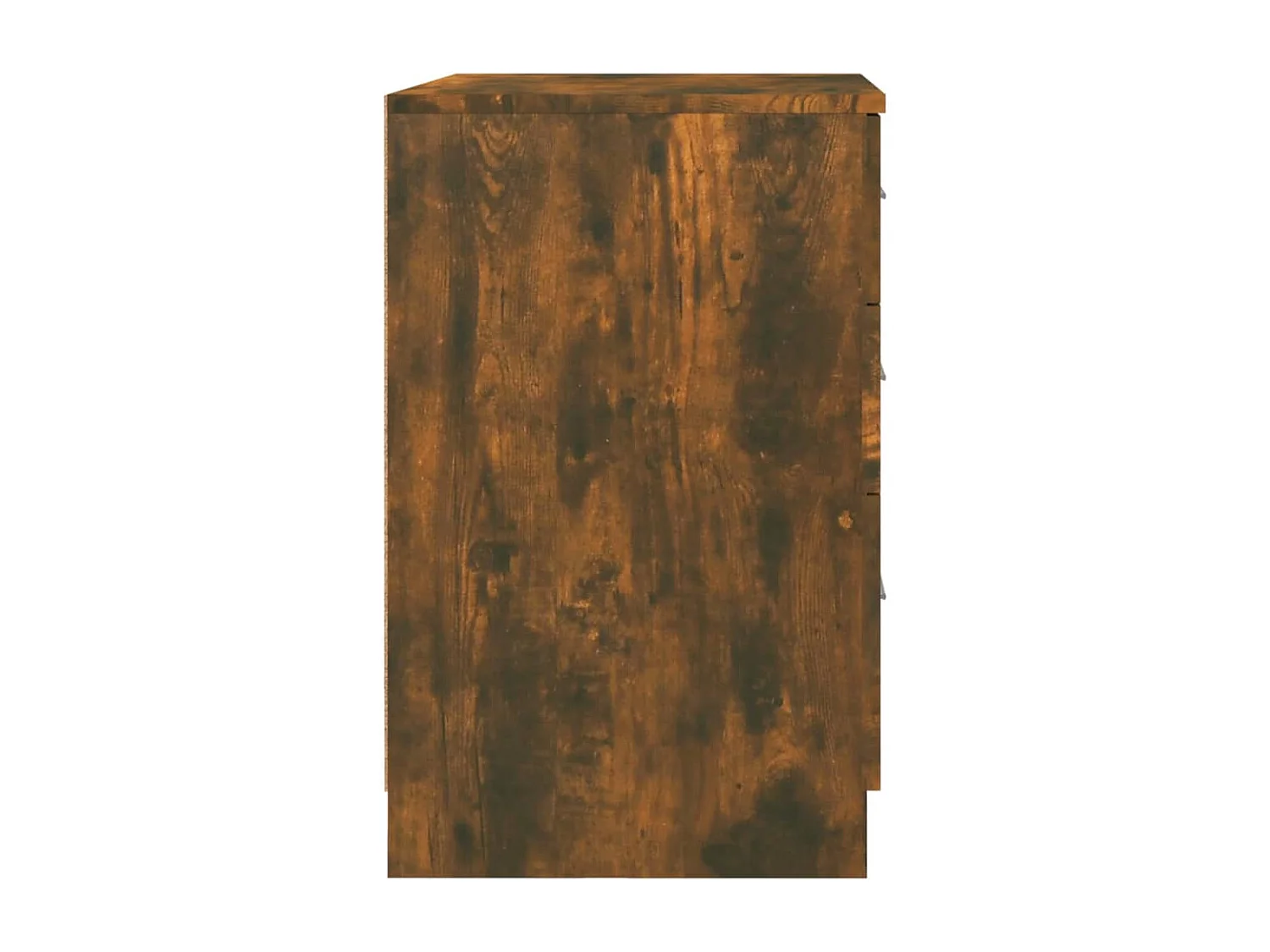 Nachtkastje 40x40x63 cm bewerkt hout gerookt eikenkleurig