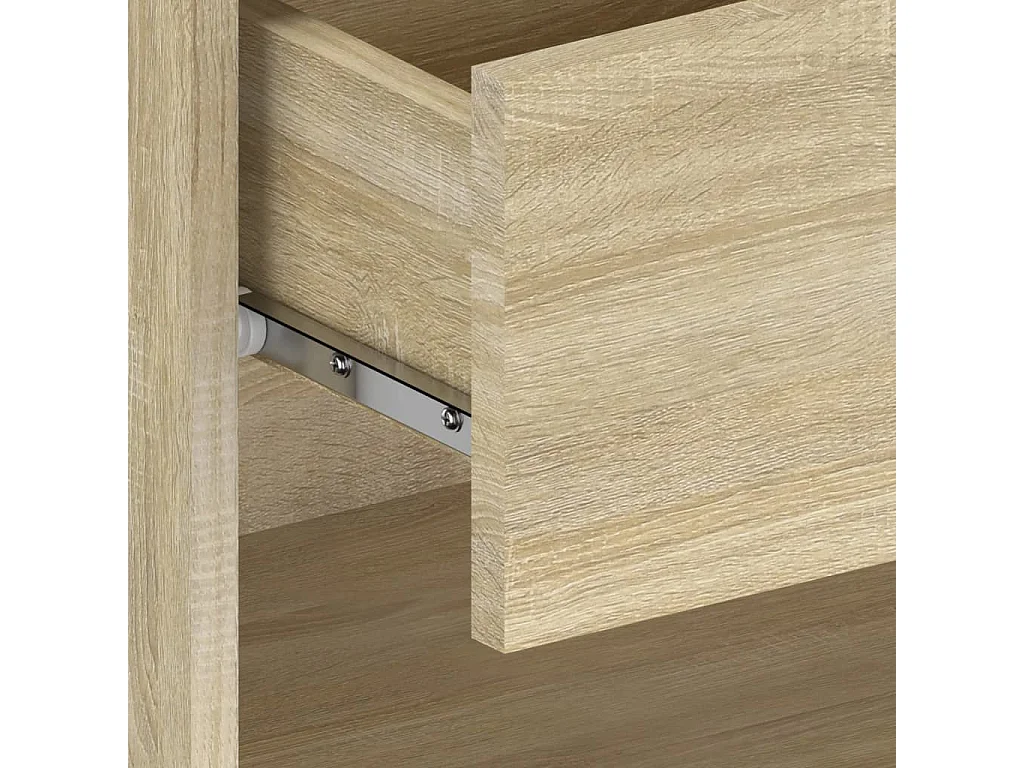 Mesita de noche de pared 2 unidades color roble Sonoma