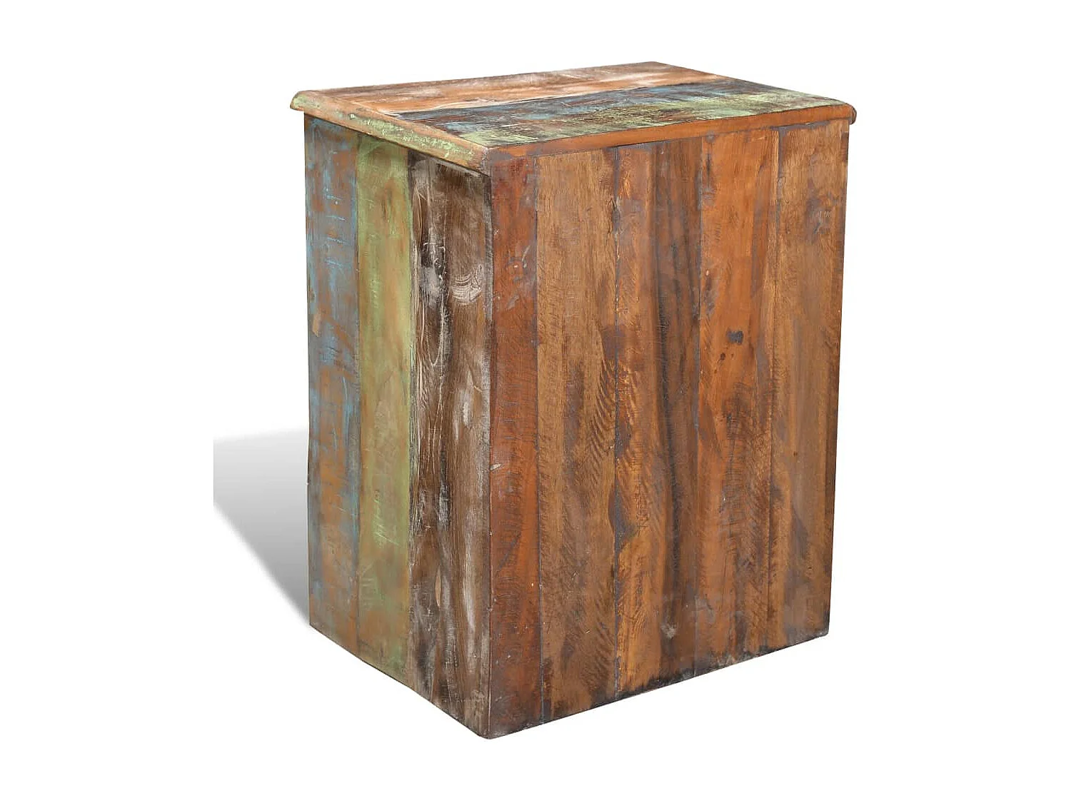 Table de coin avec 1 tiroir et 1 porte Bois de récupération