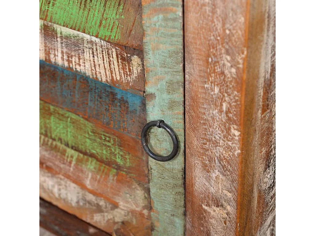 Table de coin avec 1 tiroir et 1 porte Bois de récupération
