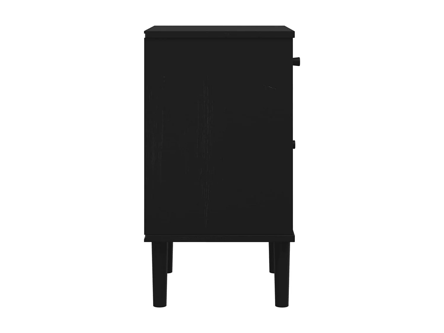 Mesa de cabeceira SENJA 40x35x65 cm pinho maciço preto