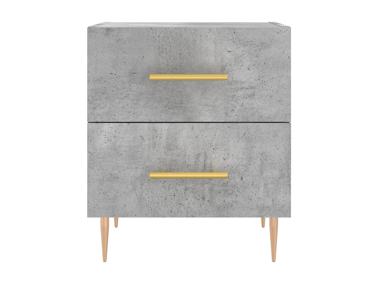 Mesita de noche madera ingeniería gris hormigón 40x35x47,5 cm