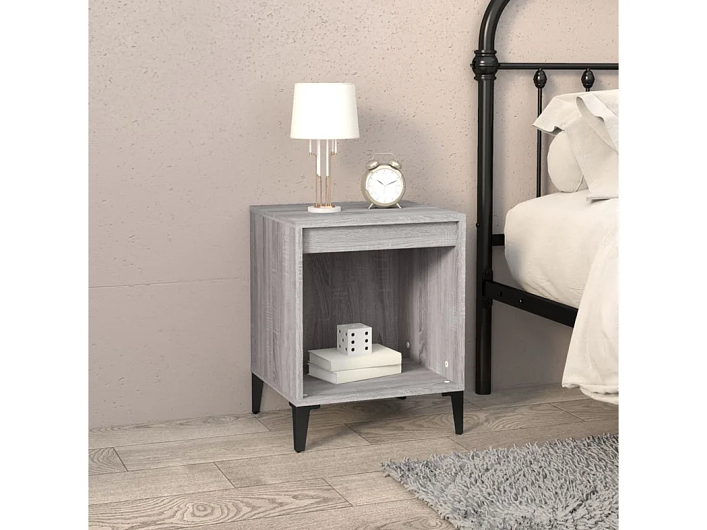 Tables de chevet 2 pièces Sonoma gris 40x35x50 cm