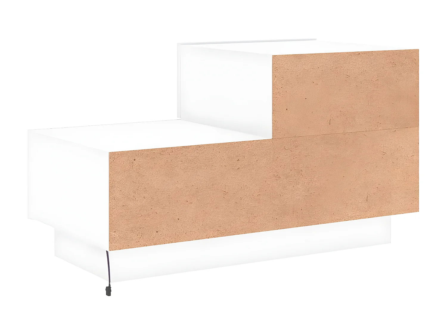 Nachtkastje met LED-verlichting 70x36x40,5 cm wit