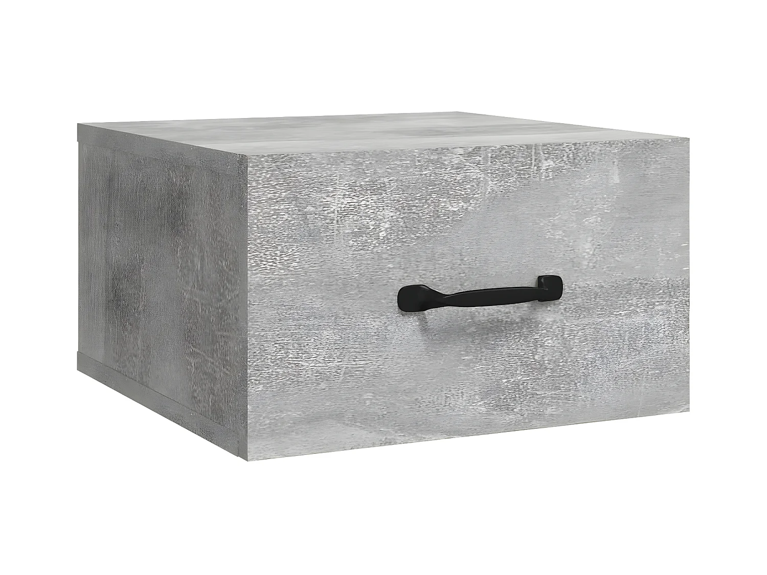 Table de chevet murale Gris béton 35x35x20 cm