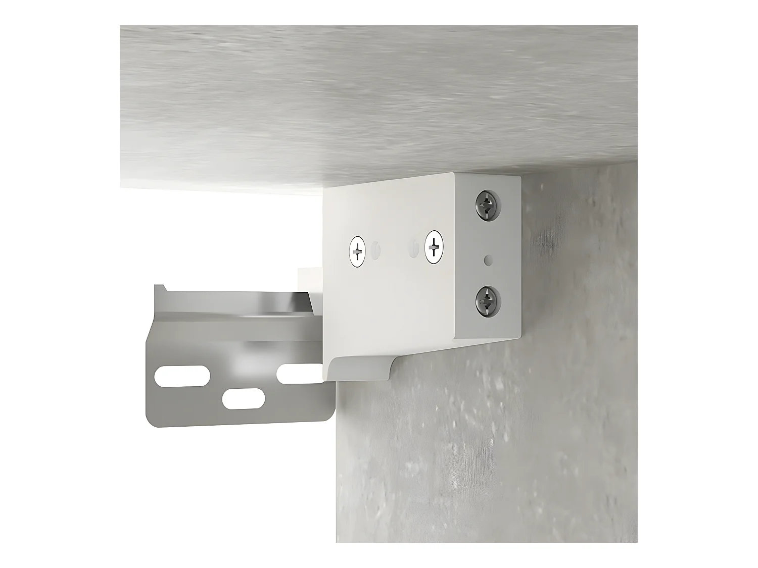 Table de chevet murale Gris béton 35x35x20 cm