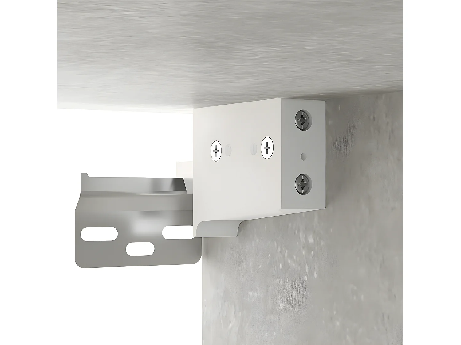 Table de chevet murale Gris béton 35x35x20 cm