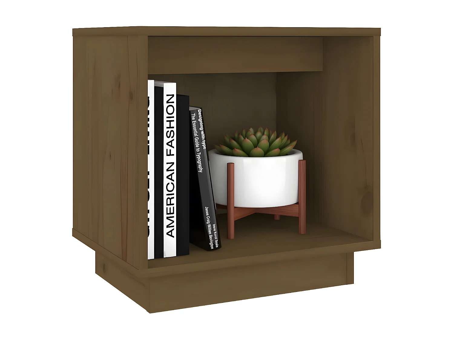 Table de chevet Marron miel 40x30x40 cm Bois de pin solide