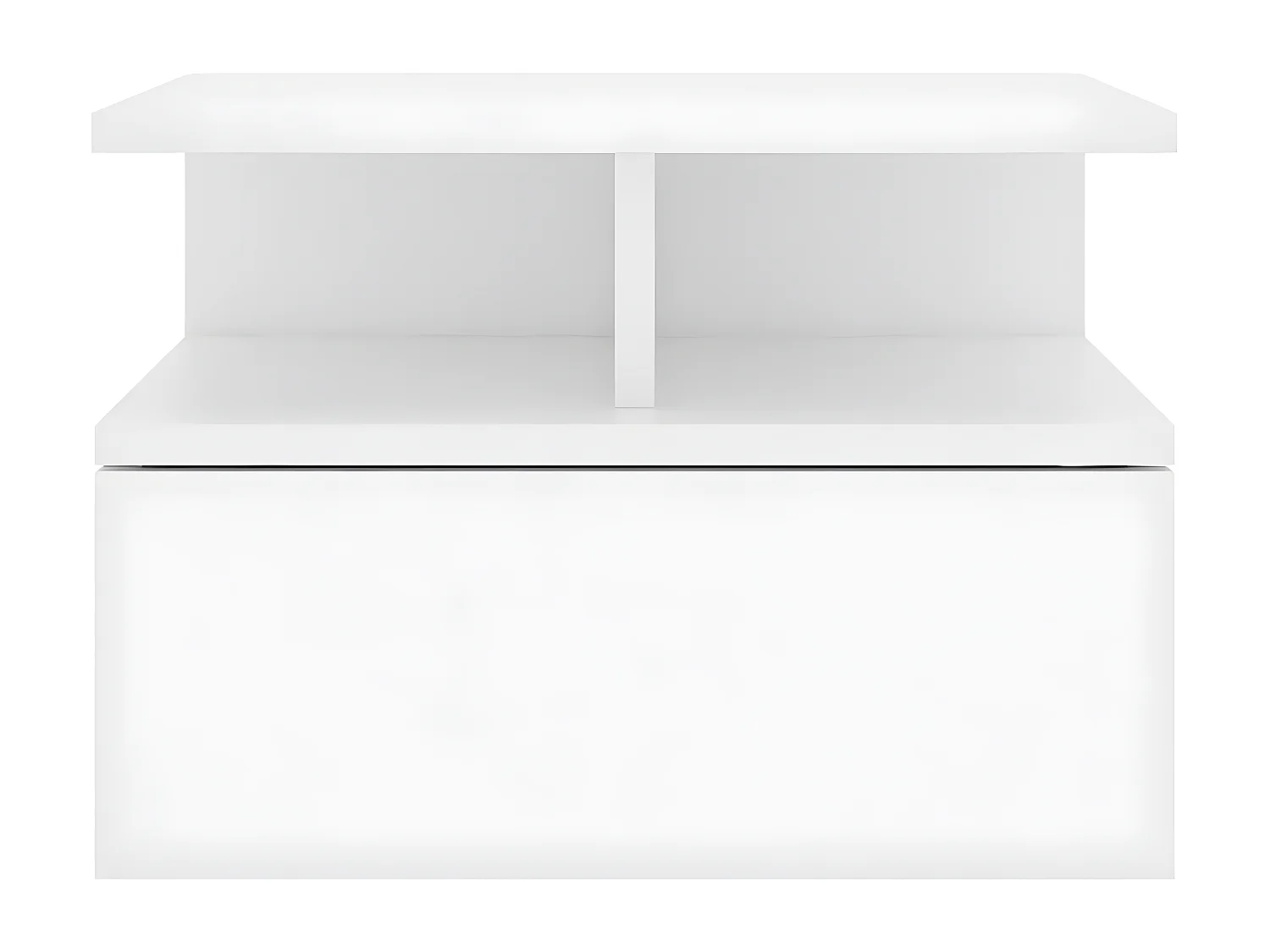 Mesita de noche flotante madera contrachapada blanco 40x31x27cm