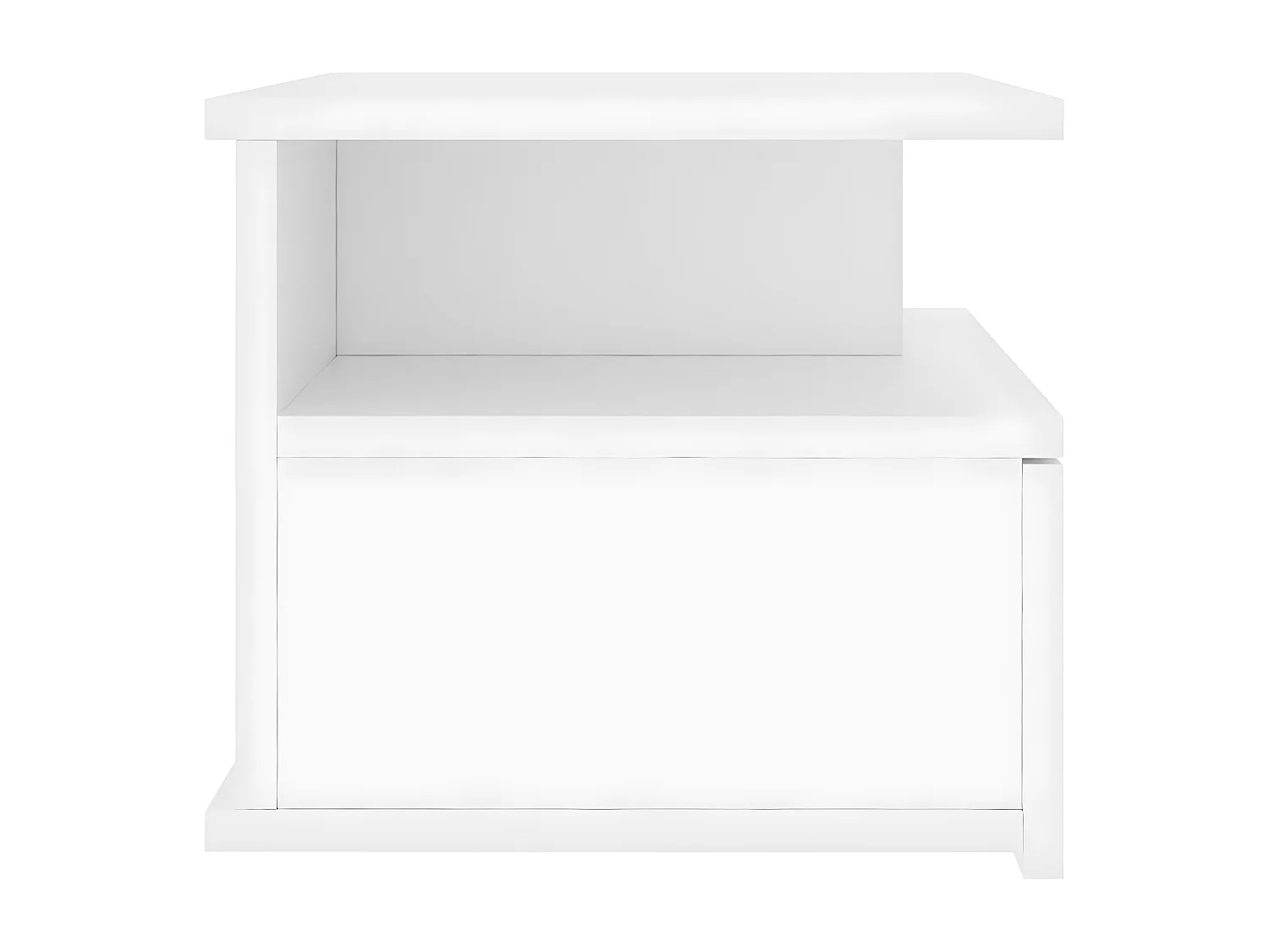 Mesita de noche flotante madera contrachapada blanco 40x31x27cm