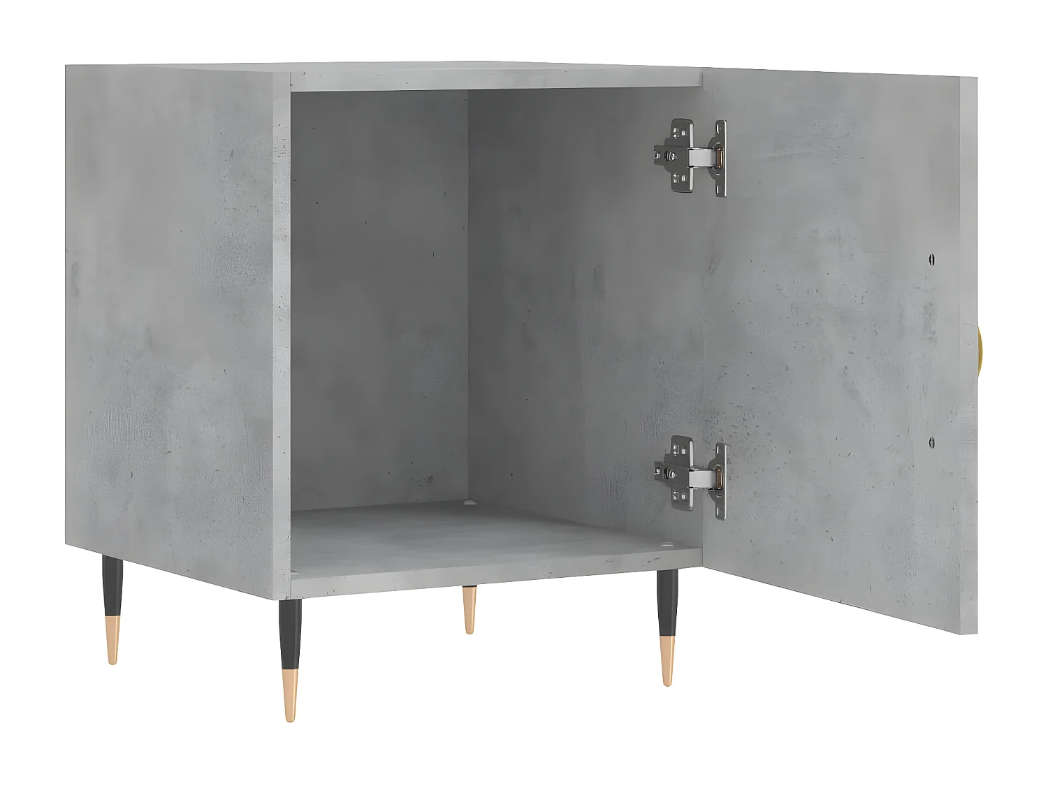 Tables de chevet 2 pièces gris béton 40x40x50 cm bois d’ingénierie