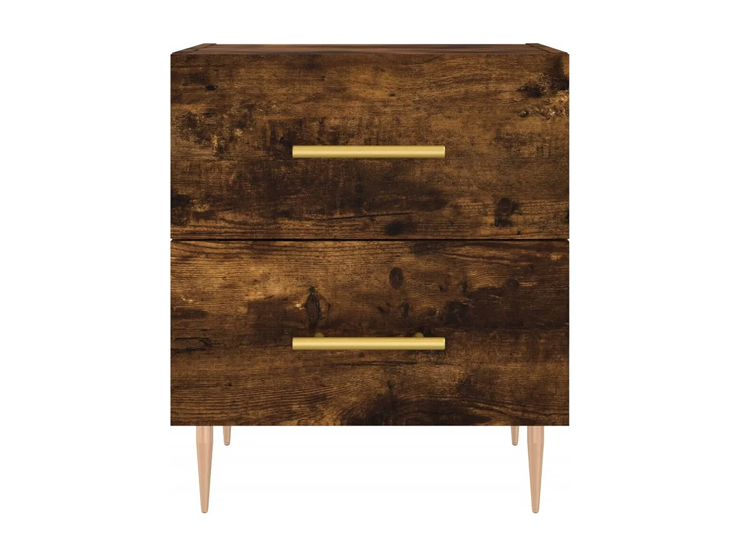 Tables de chevet 2pièces chêne fumé 40x35x47,5cm bois d’ingénierie