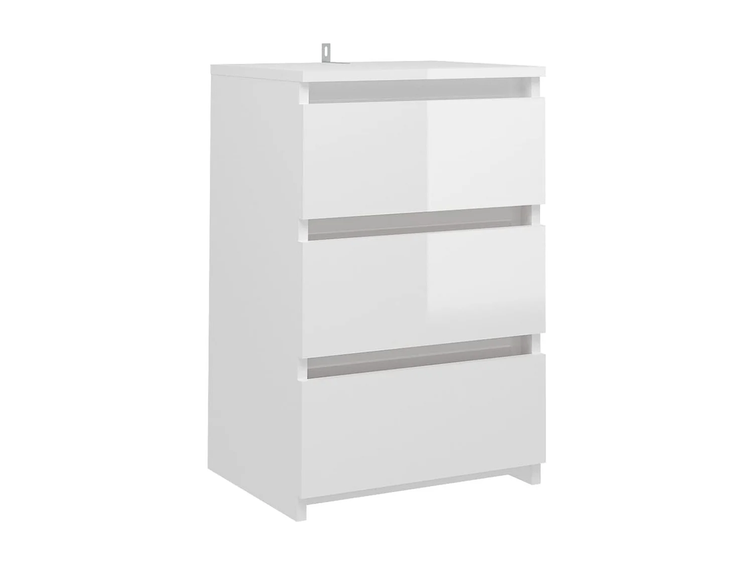 Mesas cabeceira 2 peças 40x35x62,5 cm contraplacado branco brilh.